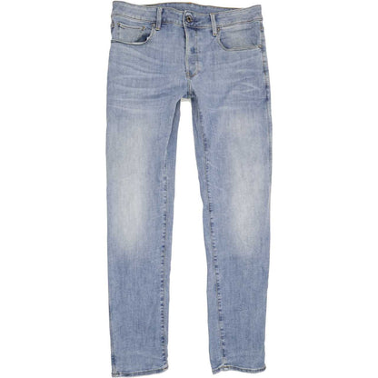 G-Star 3301 Men Blue Straight Slim Stretch Jeans W33 L32