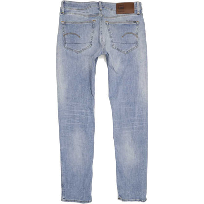 G-Star 3301 Men Blue Straight Slim Stretch Jeans W33 L32