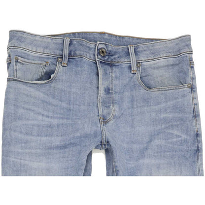 G-Star 3301 Men Blue Straight Slim Stretch Jeans W33 L32