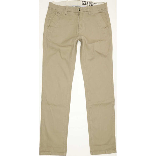 G-Star Bronson Women Beige Tapered Loose Chino Stretch Jeans W26 L32