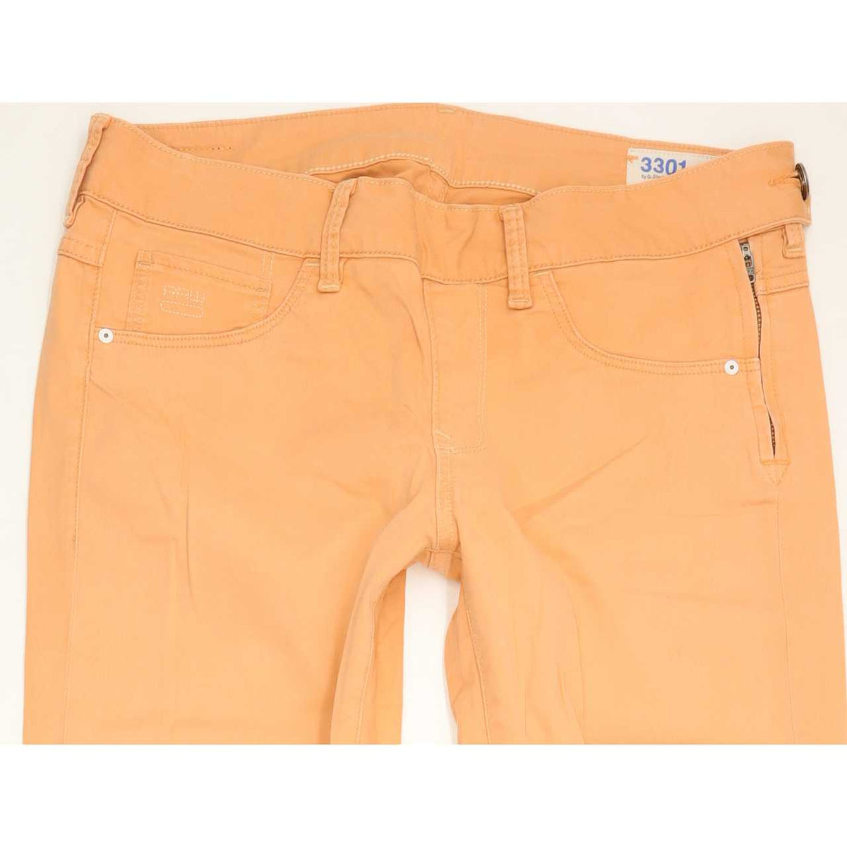 G-Star Orange 3301 Women Skinny Slim Stretch Jeans W29 L32