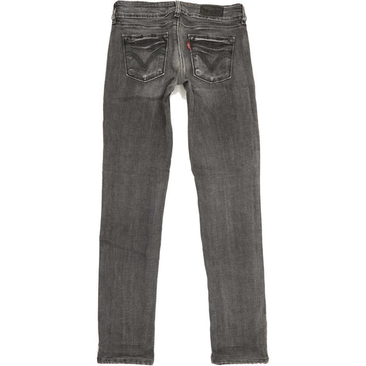Levi's 571 Women Charcoal Straight Slim Stretch Jeans W28 L31