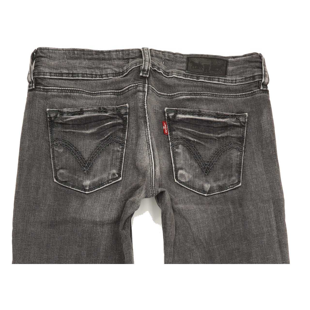 Levi's 571 Women Charcoal Straight Slim Stretch Jeans W28 L31