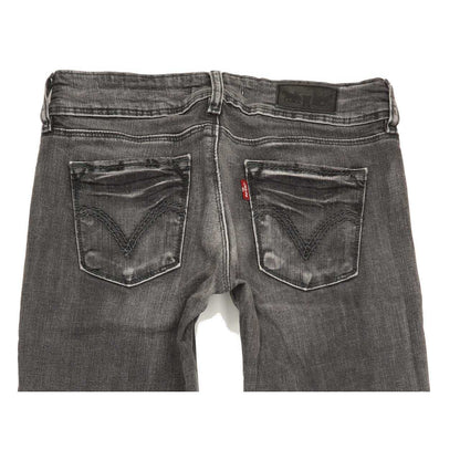 Levi's 571 Women Charcoal Straight Slim Stretch Jeans W28 L31