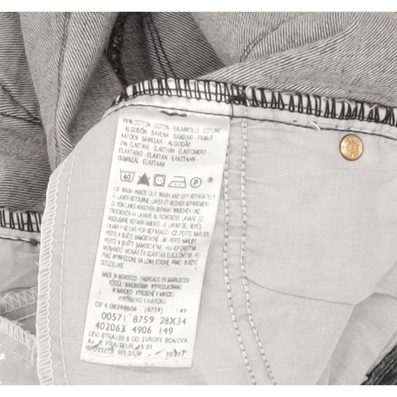 Levi's 571 Women Charcoal Straight Slim Stretch Jeans W28 L31