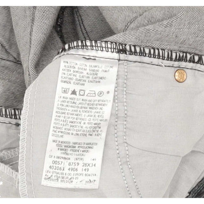 Levi's 571 Women Charcoal Straight Slim Stretch Jeans W28 L31