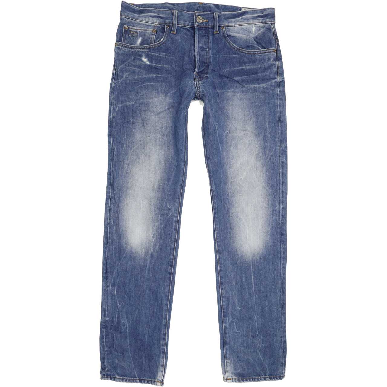 G-Star 3301 Men Blue Straight Regular Jeans W34 L32