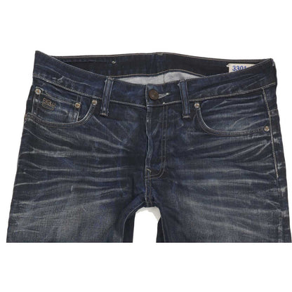 G-Star 3301 Men Blue Tapered Slim Jeans W33 L34