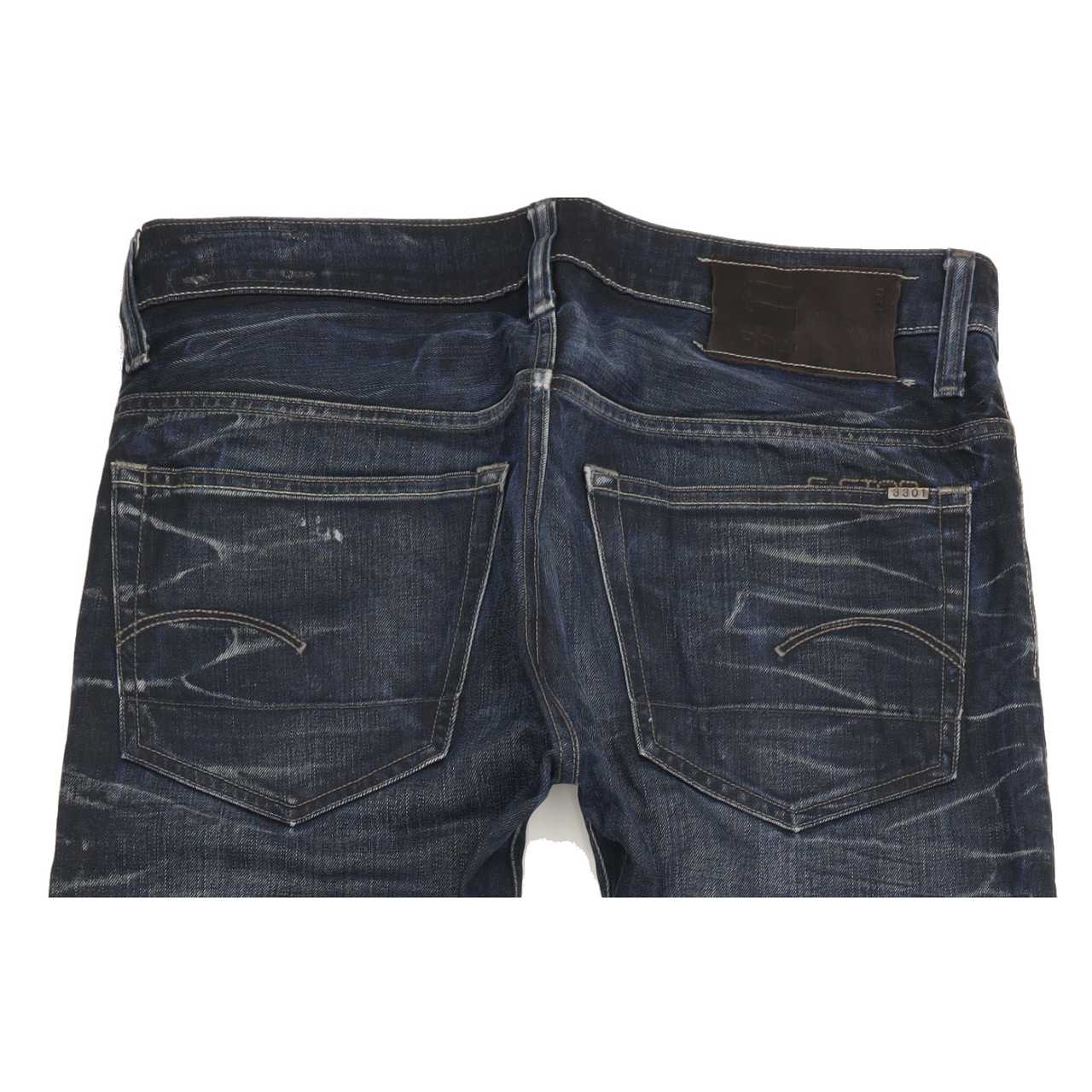 G-Star 3301 Men Blue Tapered Slim Jeans W33 L34