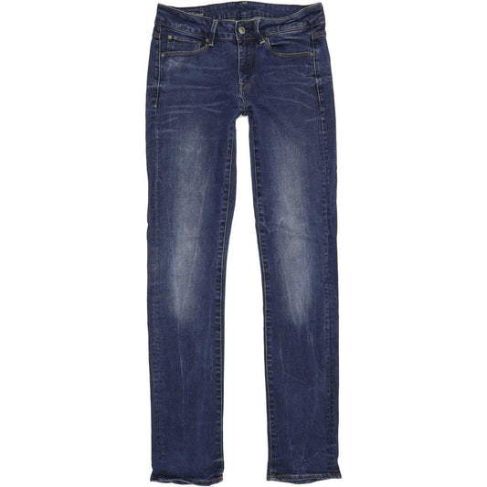G-Star 3301 Contour Women Blue Straight Regular Jeans W28 L32
