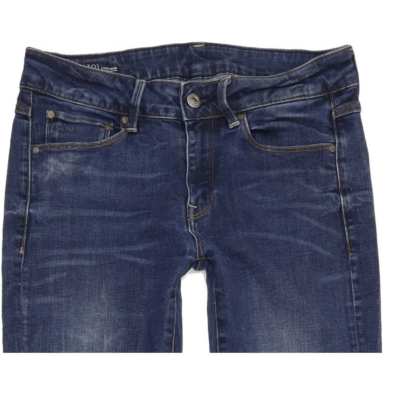 G-Star 3301 Contour Women Blue Straight Regular Jeans W28 L32