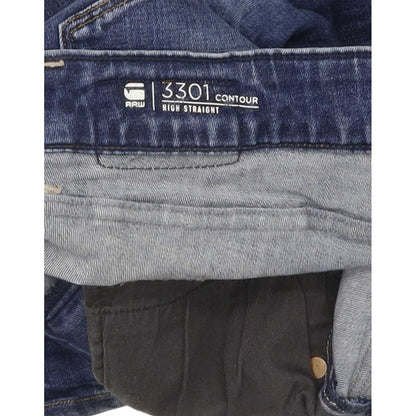 G-Star 3301 Contour Women Blue Straight Regular Jeans W28 L32