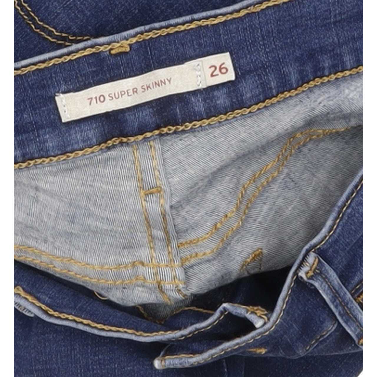 Levi's 710 Women Blue Skinny Slim Stretch Jeans W26 L30