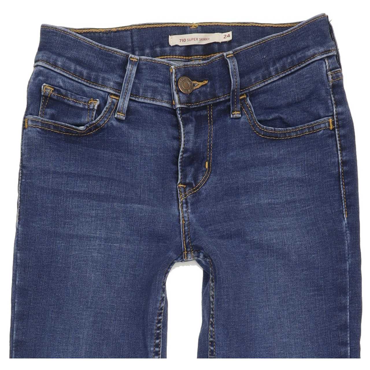 Levi's 710 Women Blue Skinny Slim Stretch Jeans W24 L29