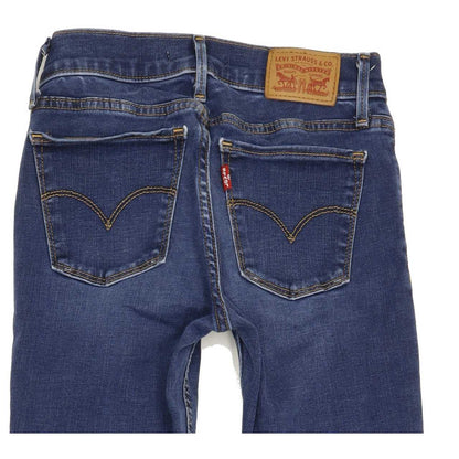 Levi's 710 Women Blue Skinny Slim Stretch Jeans W24 L29