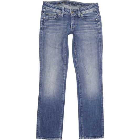 G-Star New Reese Women Blue Straight Slim Stretch Jeans W29 L30