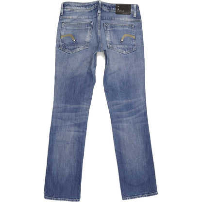 G-Star New Reese Women Blue Straight Slim Stretch Jeans W29 L30
