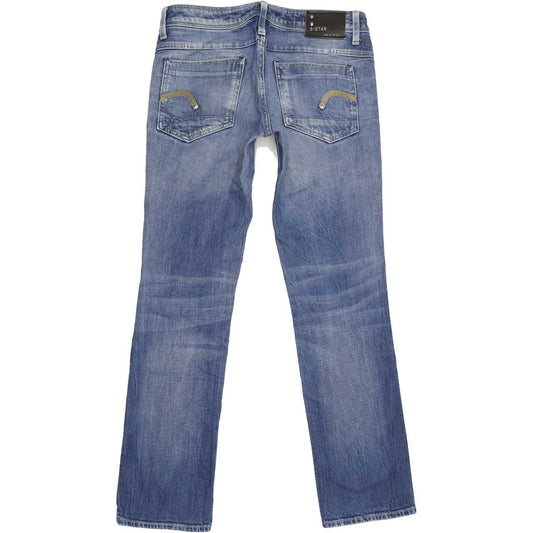 G-Star New Reese Women Blue Straight Slim Stretch Jeans W29 L30
