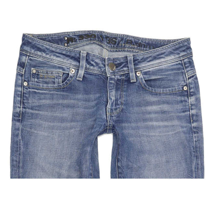G-Star New Reese Women Blue Straight Slim Stretch Jeans W29 L30