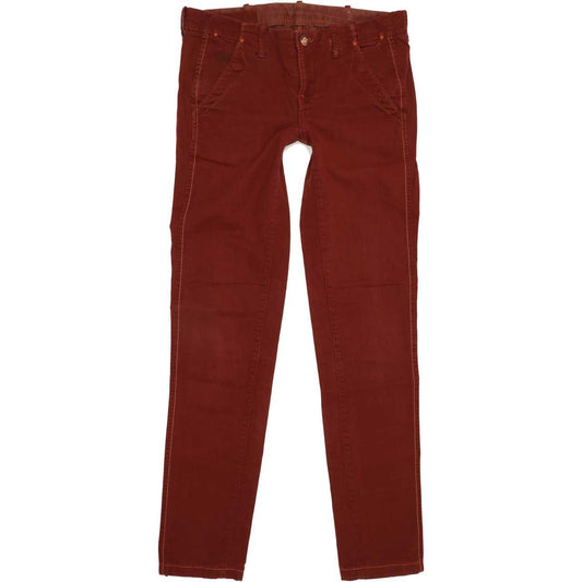 G-Star Burgundy Women Straight Slim Jeans W30 L32