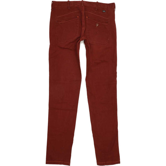 G-Star Burgundy Women Straight Slim Jeans W30 L32