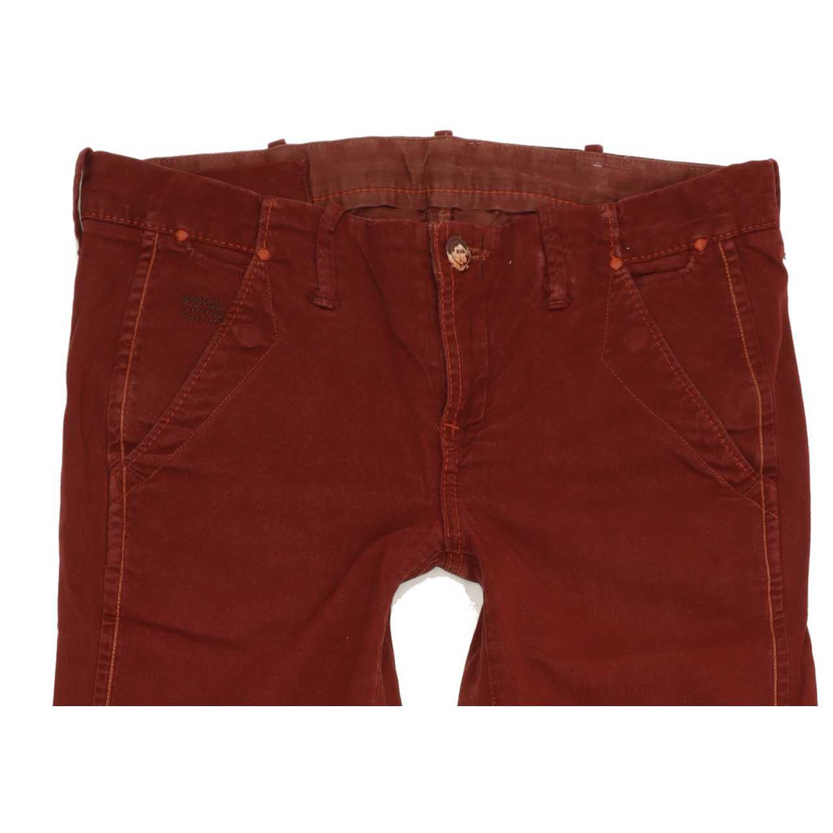 G-Star Burgundy Women Straight Slim Jeans W30 L32