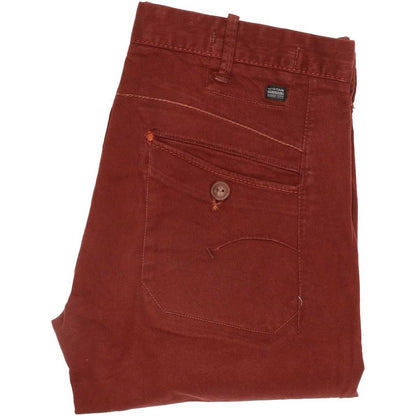 G-Star Burgundy Women Straight Slim Jeans W30 L32