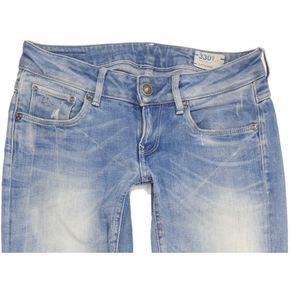G-Star Women Blue Straight Slim Jeans W28 L32
