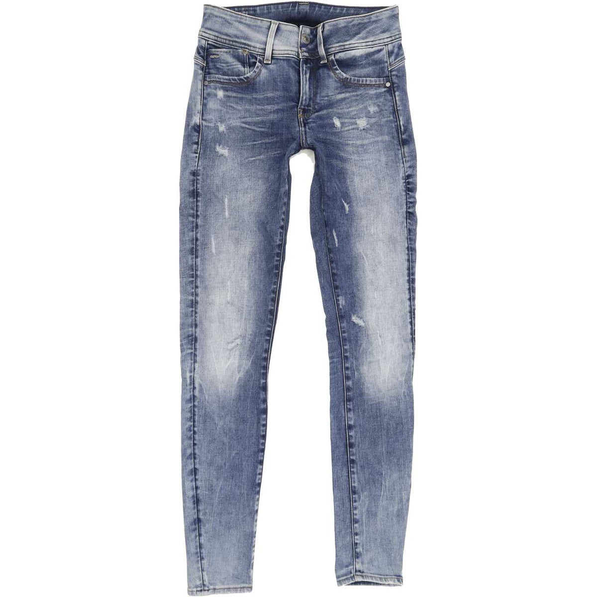 G-Star Lynn Mid Women Blue Skinny Regular Stretch Jeans W28 L31