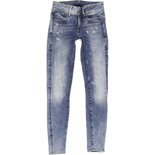 G-Star Lynn Mid Women Blue Skinny Regular Stretch Jeans W28 L31