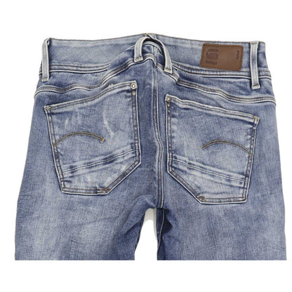 G-Star Lynn Mid Women Blue Skinny Regular Stretch Jeans W28 L31