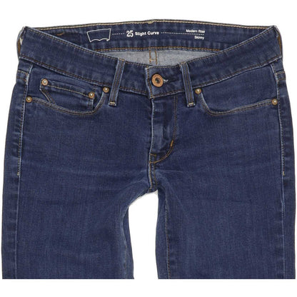 Levi's Slight Curve Women Blue Skinny Slim Stretch Jeans W25 L30