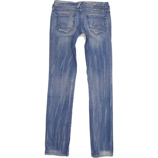 G-Star Core Women Blue Straight Slim Stretch Jeans W26 L33