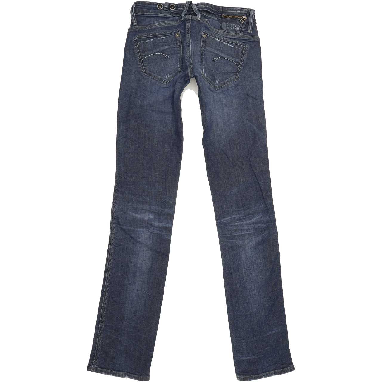 G-Star Women Blue Straight Slim Jeans W26 L34