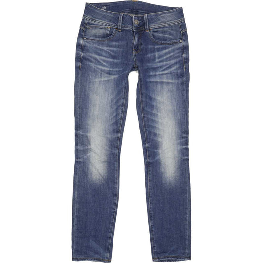 G-Star Lynn Mid Women Blue Skinny Slim Stretch Jeans W26 L29