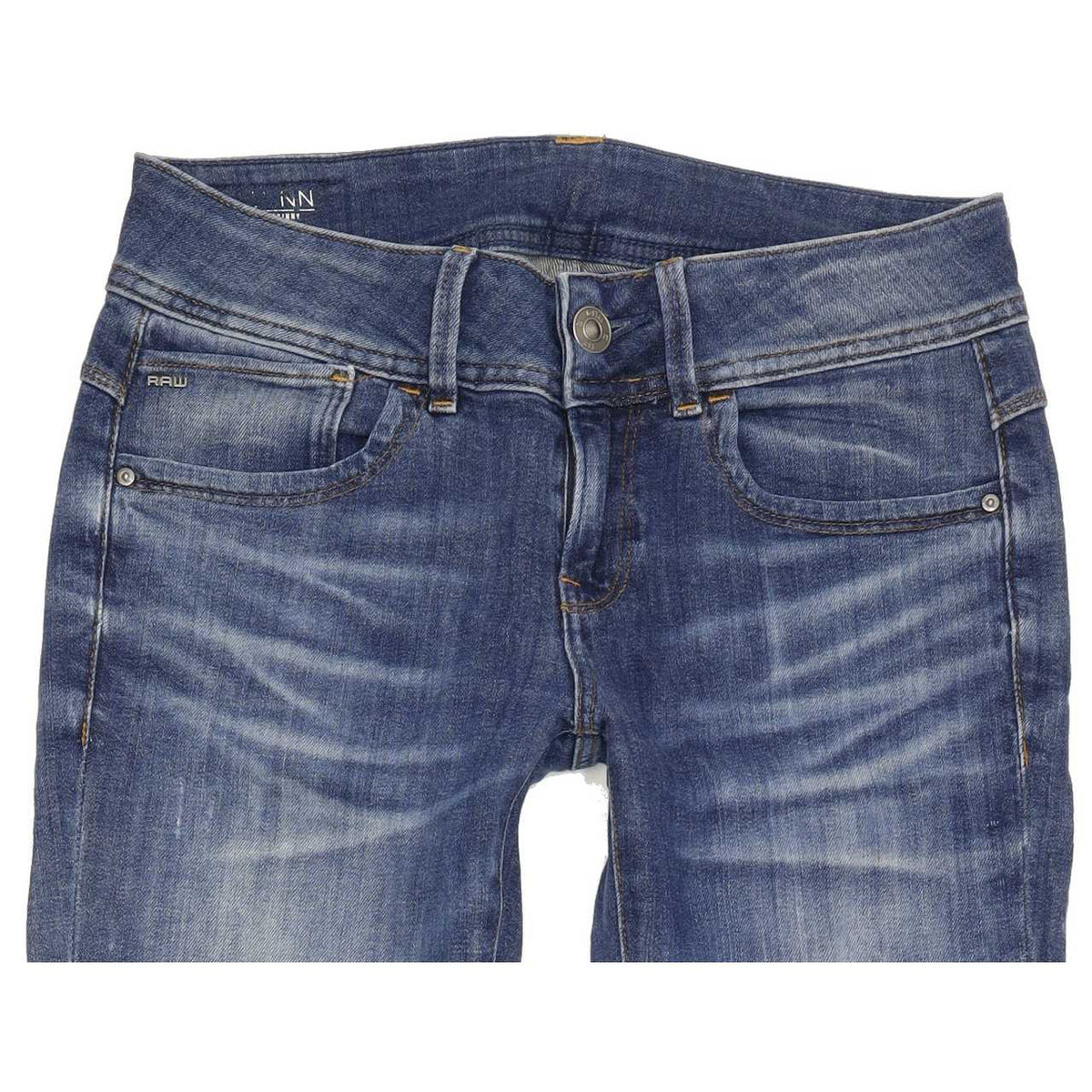 G-Star Lynn Mid Women Blue Skinny Slim Stretch Jeans W26 L29