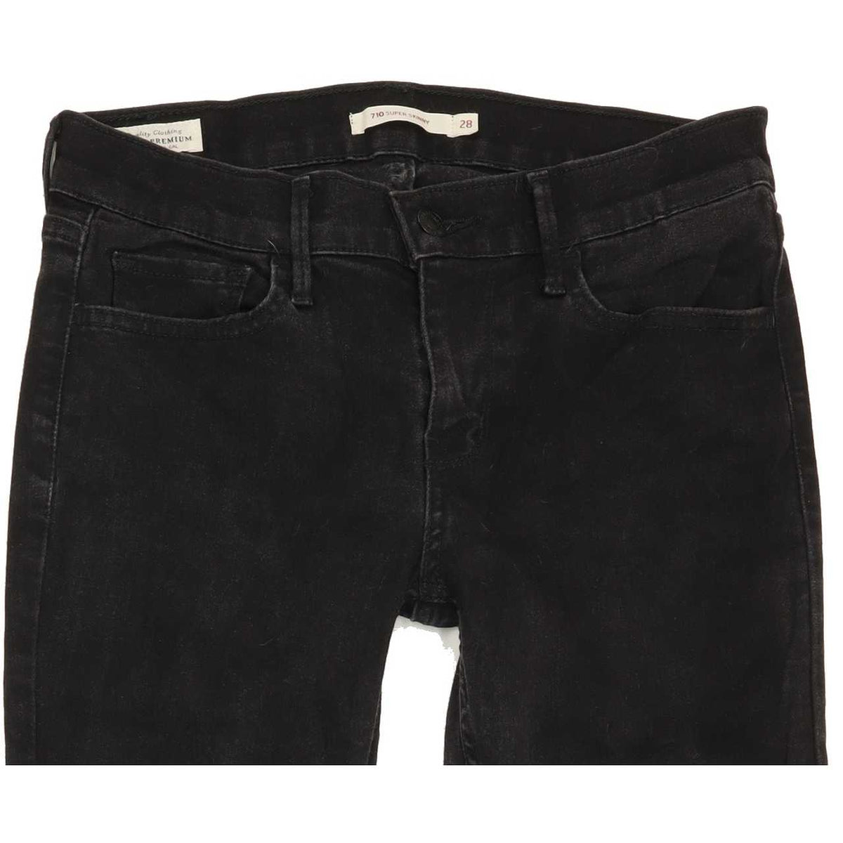 Levi's 710 Women Black Skinny Slim Stretch Jeans W28 L31
