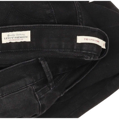 Levi's 710 Women Black Skinny Slim Stretch Jeans W28 L31