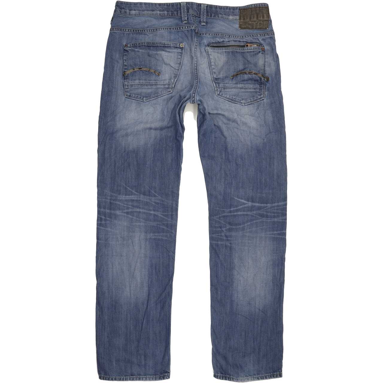 G-Star Attacc Men Blue Straight Slim Jeans W36 L33