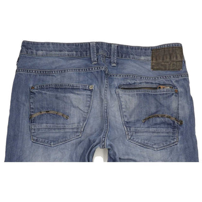 G-Star Attacc Men Blue Straight Slim Jeans W36 L33
