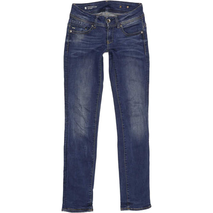 G-Star Midge Saddle Women Blue Straight Slim Stretch Jeans W26 L32