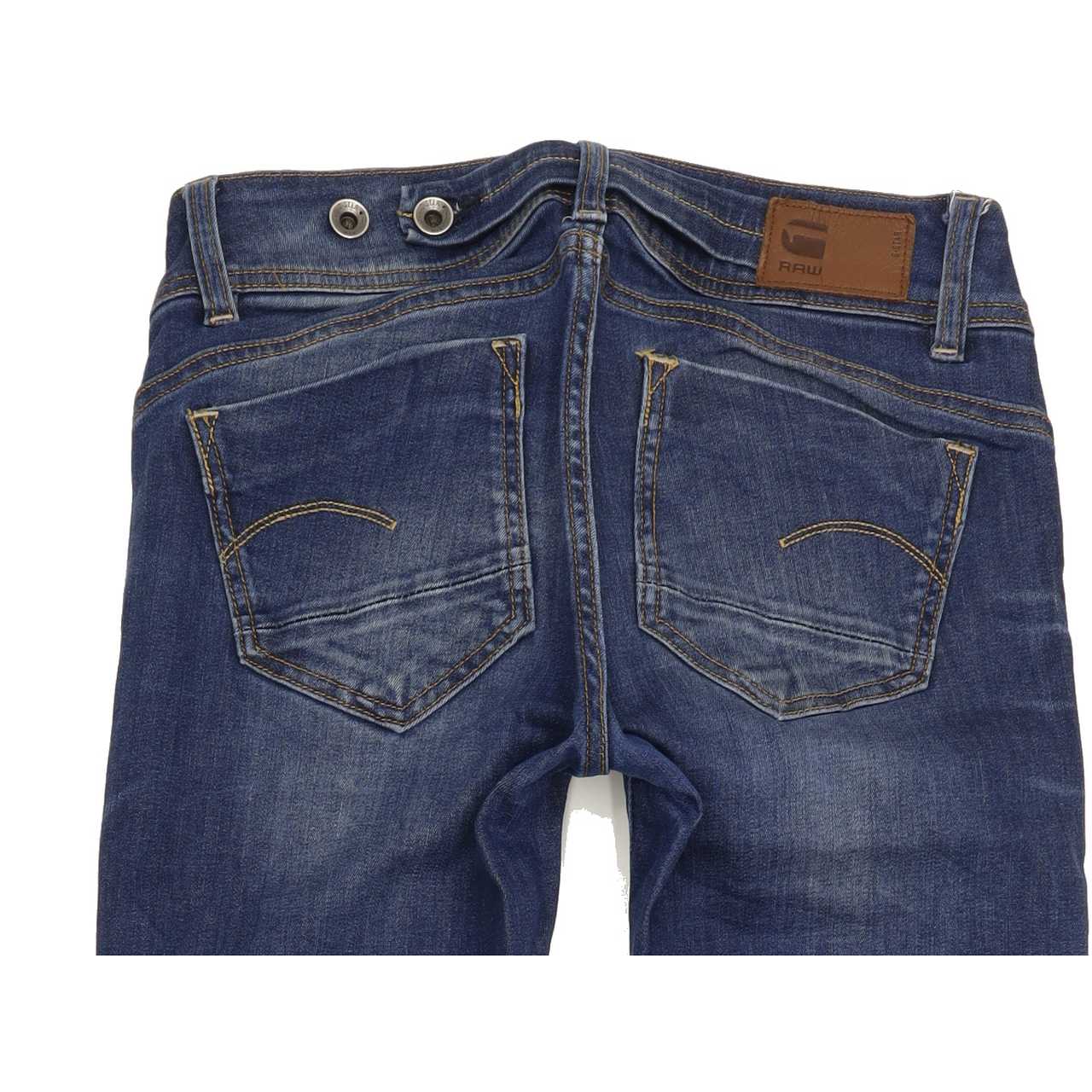 G-Star Midge Saddle Women Blue Straight Slim Stretch Jeans W26 L32