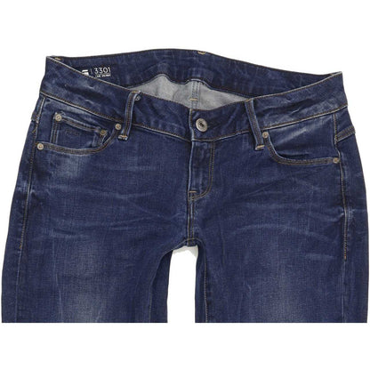 G-Star 3301 Women Blue Skinny Slim Stretch Jeans W29 L29