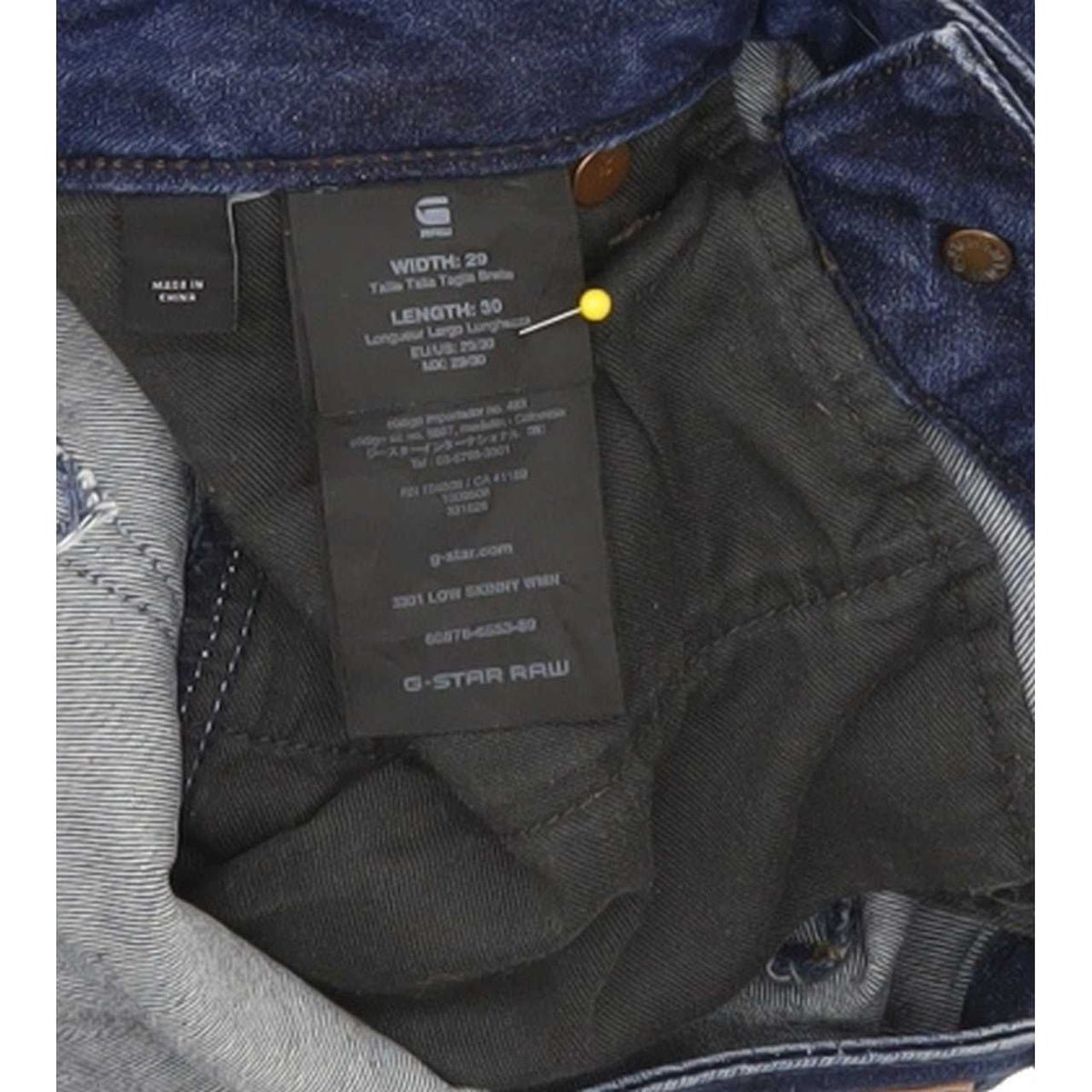 G-Star 3301 Women Blue Skinny Slim Stretch Jeans W29 L29