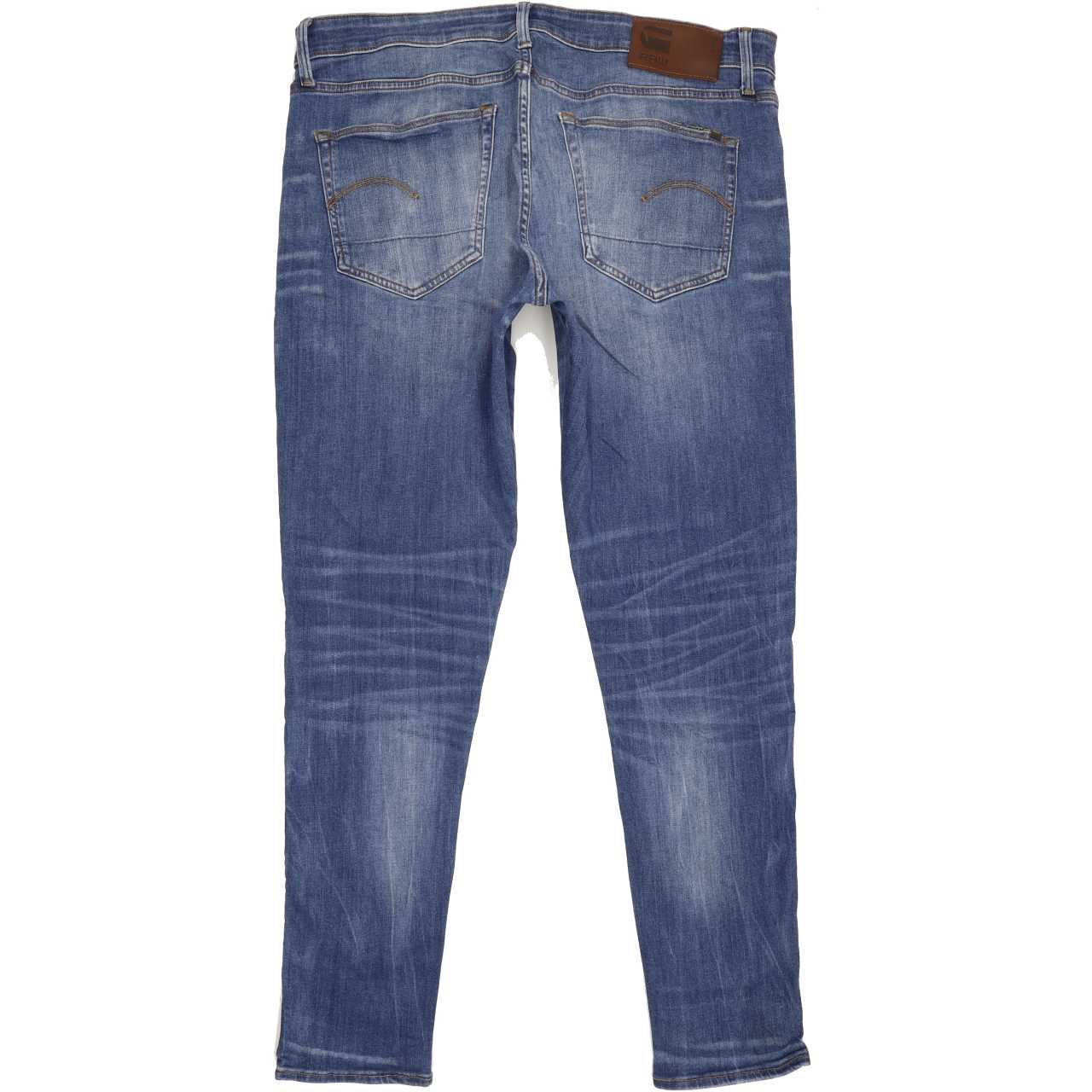 G-Star 3301 Men Blue Tapered Regular Stretch Jeans W37 L32