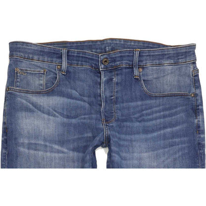 G-Star 3301 Men Blue Tapered Regular Stretch Jeans W37 L32