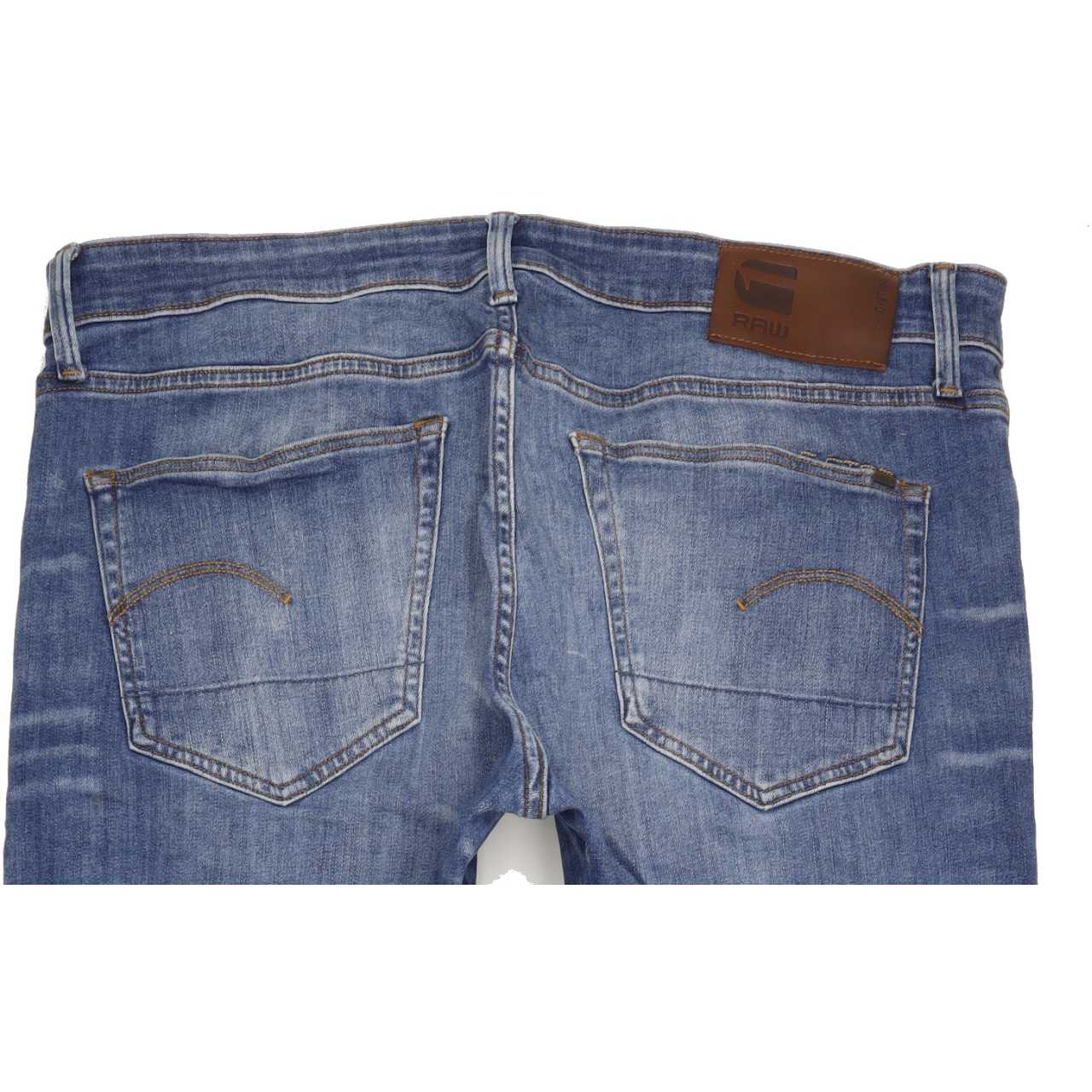 G-Star 3301 Men Blue Tapered Regular Stretch Jeans W37 L32