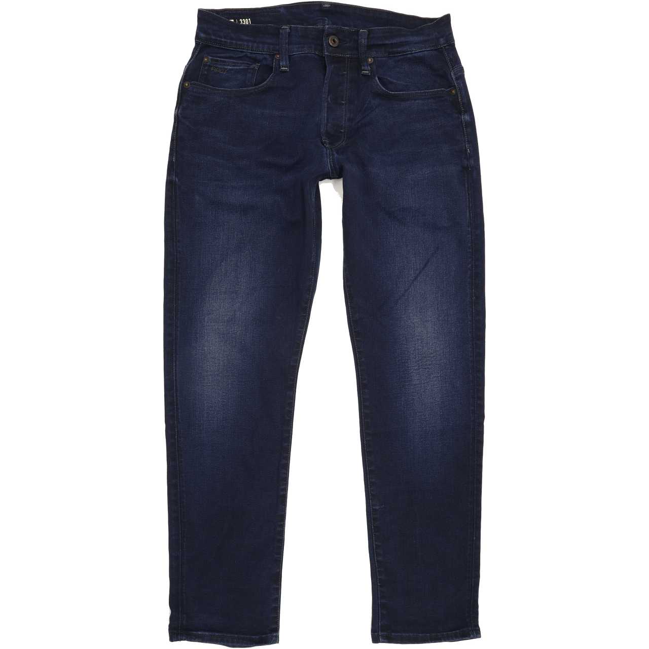 G-Star 3301 Men Blue Tapered Regular Stretch Jeans W30 L29