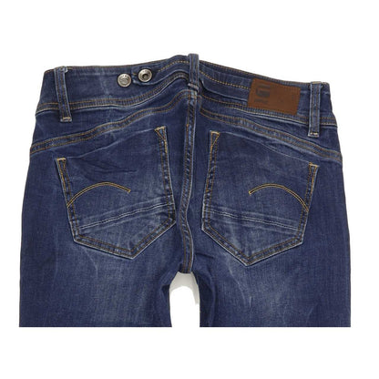 G-Star Midge Saddle Women Blue Straight Regular Stretch Jeans W29 L30