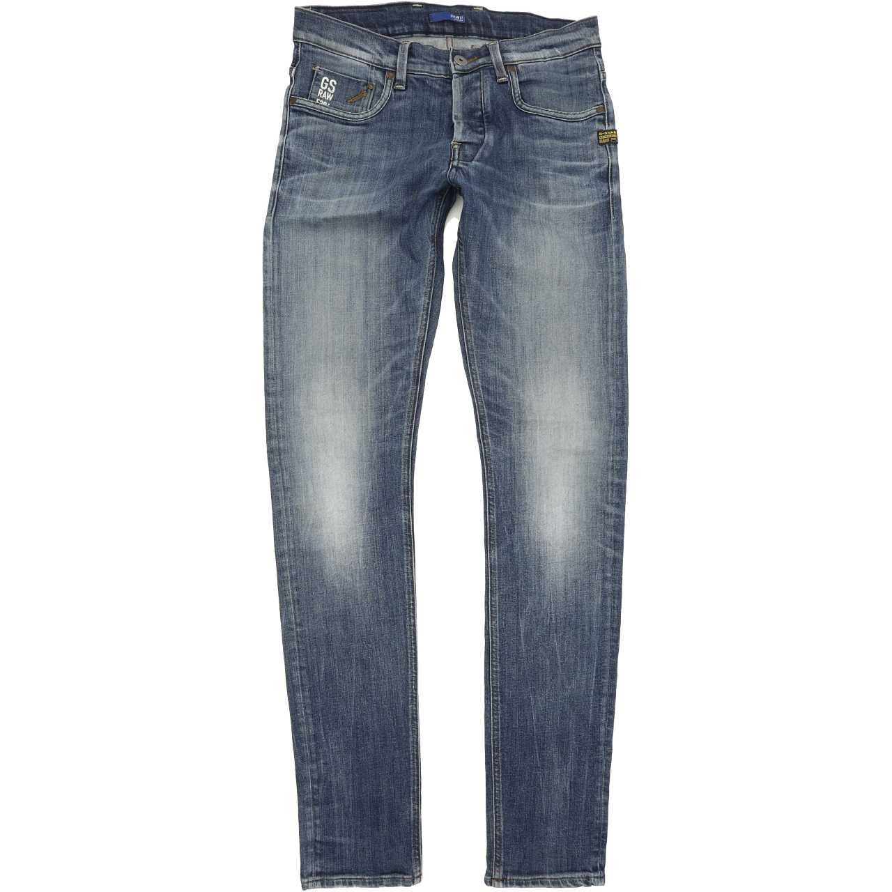 G-Star Defend Men Blue Straight Slim Jeans W32 L36